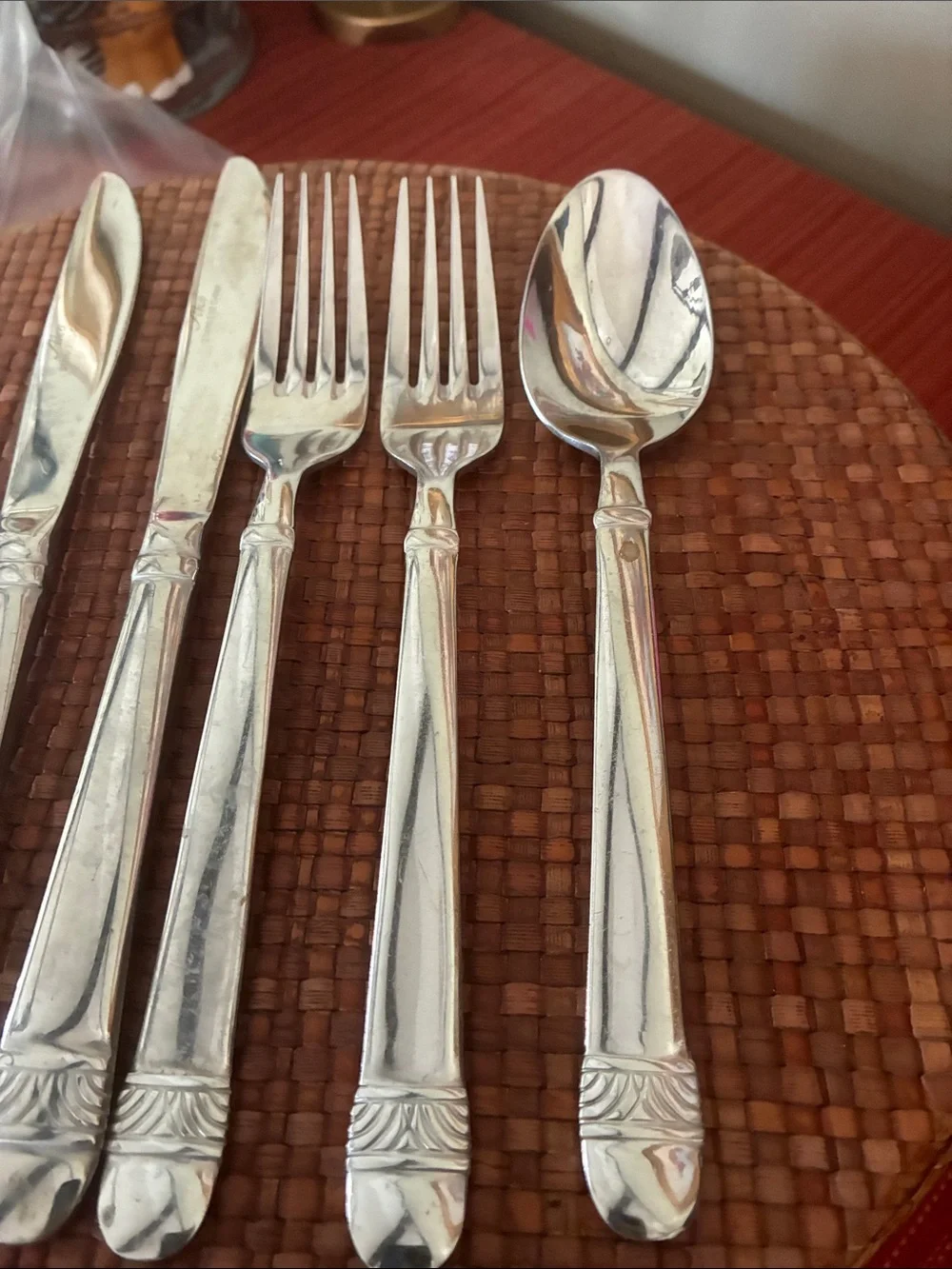 Vintage Alco Stainless flatware featuring a glossy stainless steel finish